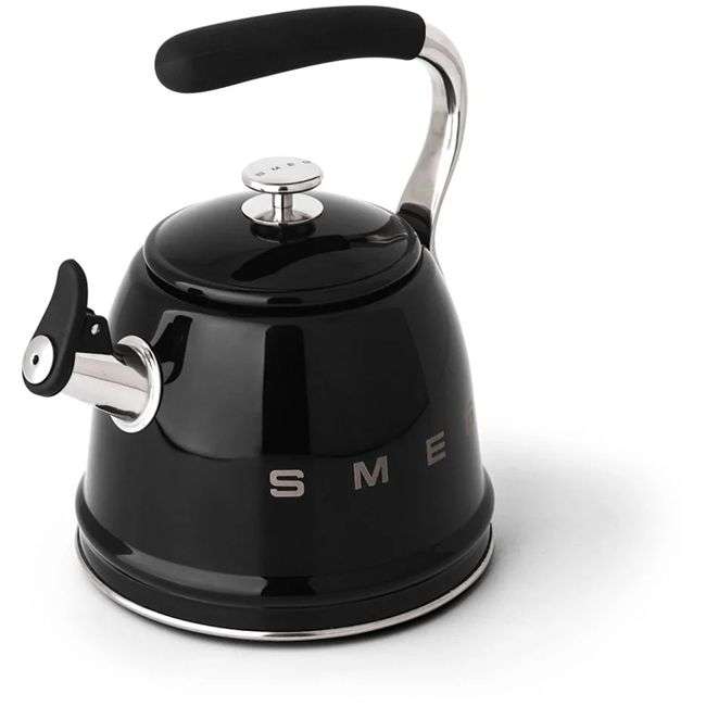 Kettles Smeg Whistling Kettle Black (2.3 Litre) was sold for R1,810