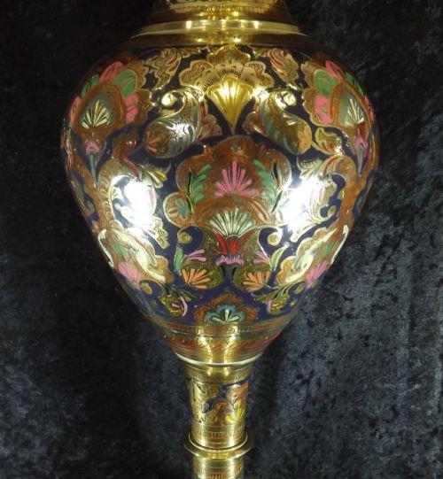 Brass - REDUCED TALL INDIAN ENGRAVED BRASS VASE from SUEZYT **FREE