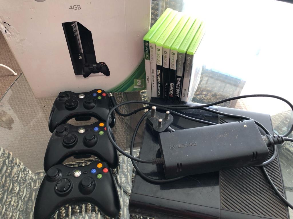 Xbox Original Xbox360 Bundle 3xoriginal Controllers 7xgames 1xpower Supply 1xnon