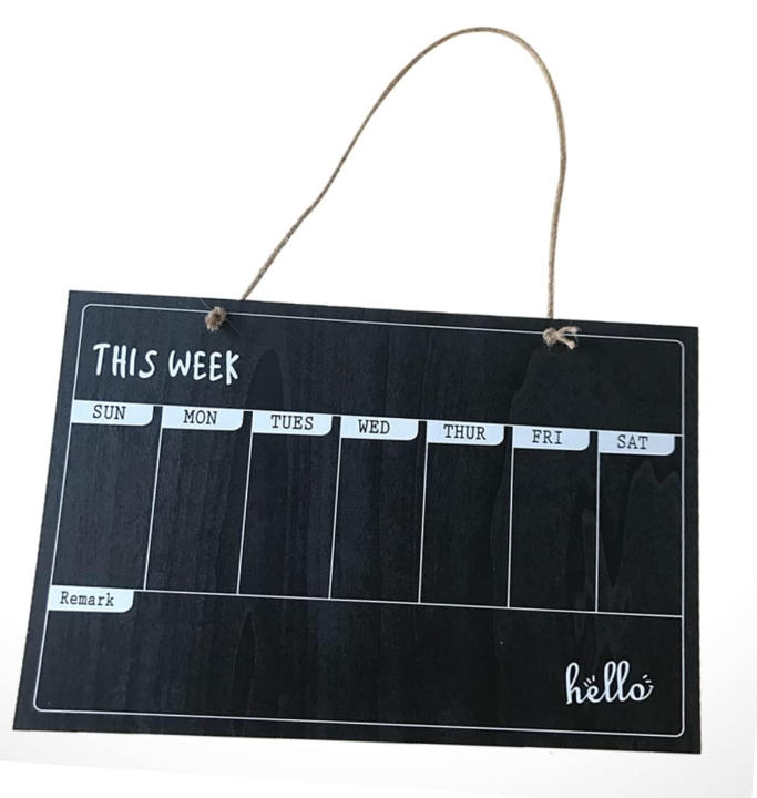 Signs - Tofficu Wood Hanging Blackboard Weekly Chalkboard Planner ...