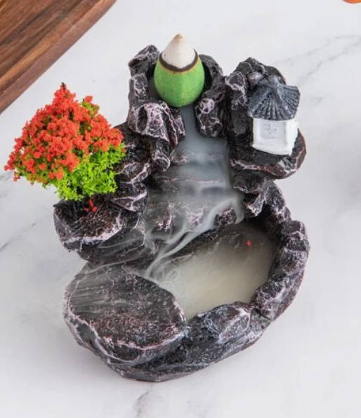 Incense & Holders Mountain Design Incense Burner with 1 pack of cones for sale in Cape Town
