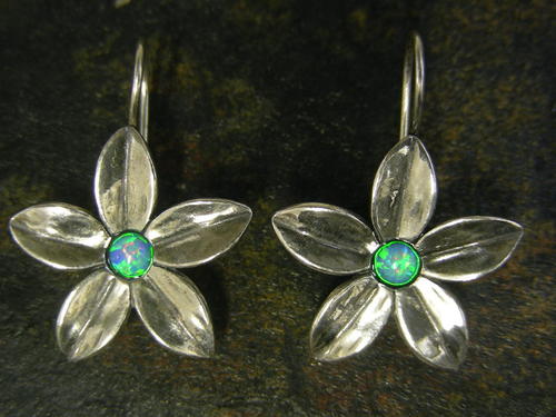 silver earrings