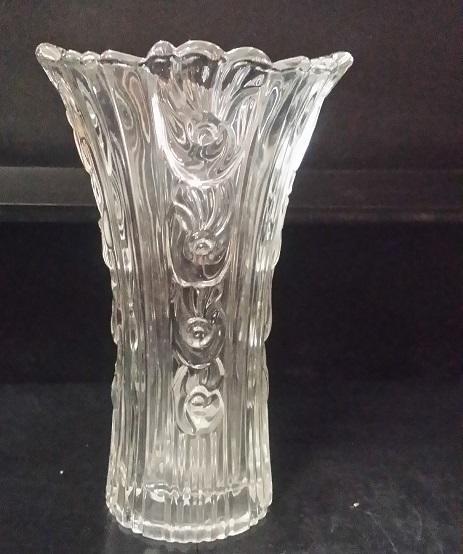 Vases - VINTAGE HEAVY GLASS CRYSTAL VASE MARKED MADE IN ITALY was sold ...