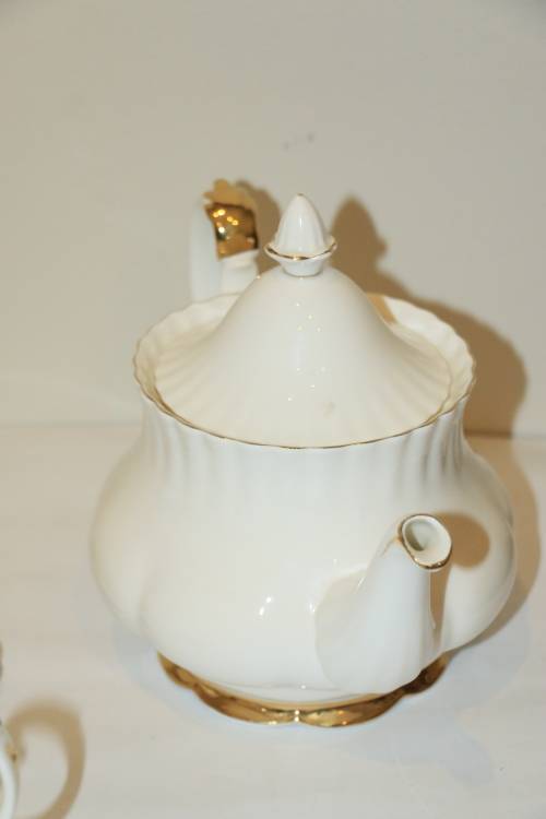 English Porcelain Royal Albert White with Gold Trim "Val D'or" 24