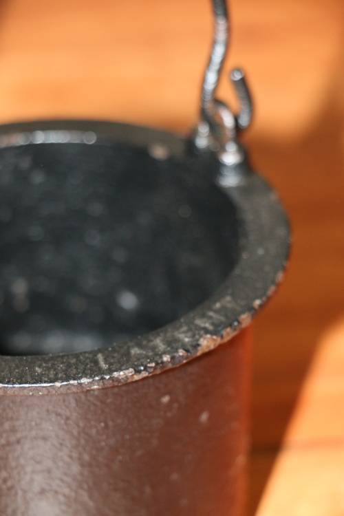 Other Antiques & Collectables Antique Lead Melting Cast Iron Pot was