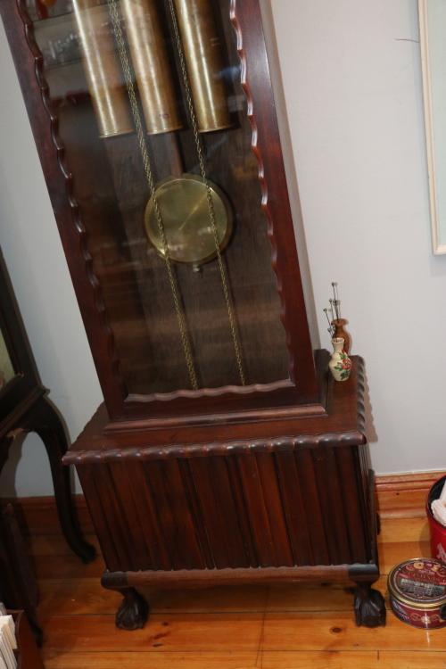 Grandfather & Longcase Clocks - Beautiful Imbuia Ball and Claw Longcase ...