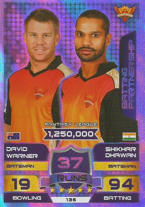 Sporting Memorabilia D Warner S Dhawan Ipl Cricket Attax 2015 16 Batting Partnership Silver Trading Card Was Listed For R8 00 On 14 Apr At 22 46 By Match Attax Superstore In Pretoria Tshwane Id 405622689