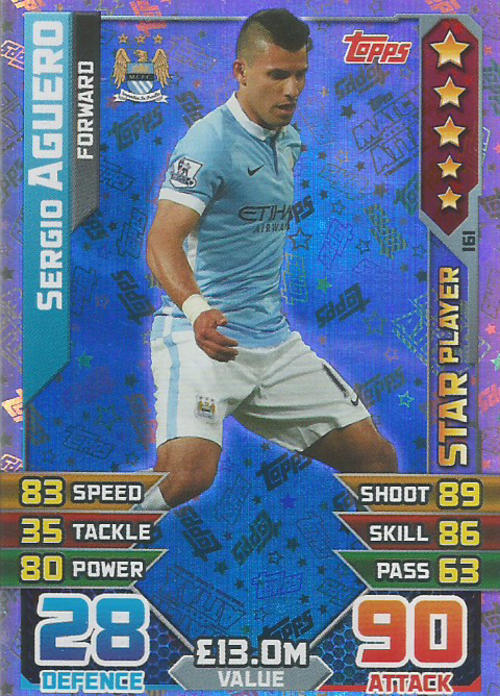 Trading Cards - MATCH ATTAX 2015/2016 -SERGIO AGUERO ...