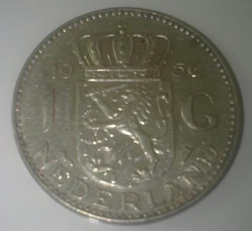 Other International Coins - Nederland, 1 G, 1957, Silver ...