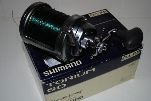 Shimano Torium 50 Fishing Reel - with 650m of 832 Sufix Braid and 600m of  Awa Shinna Nylon