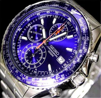 Other Watches - SEIKO Blue Flightmaster Pilot Chrono 100m watch, +Seiko Box  was sold for R1, on 27 Mar at 16:00 by INTELLO in Montanapark  (ID:12103616)