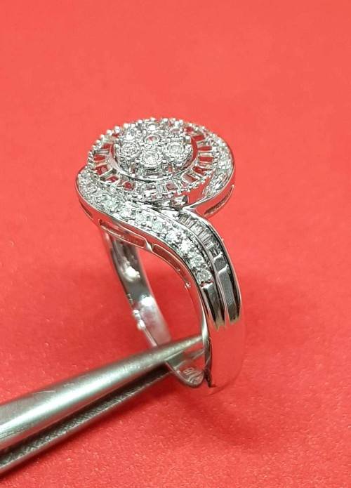 Engagement Rings 0.650ct DIAMOND RING WHITE GOLD LADIES WEDDING