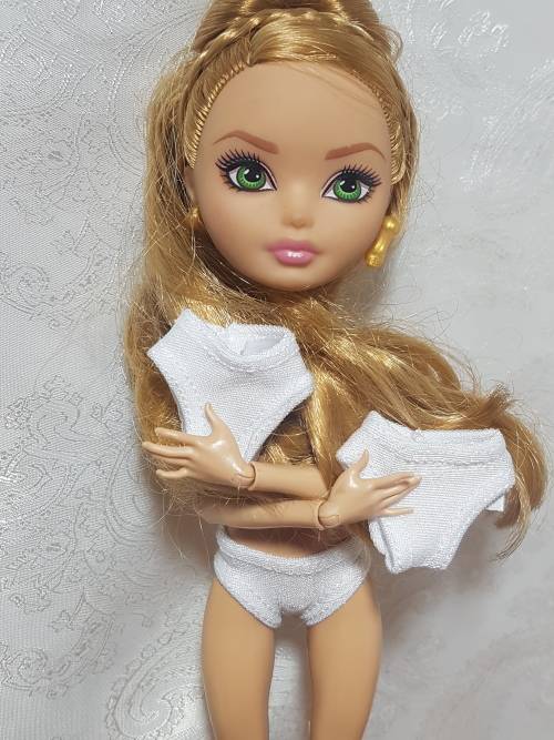 Clothing Set Of 3 White Panties For Monster High And Ever After