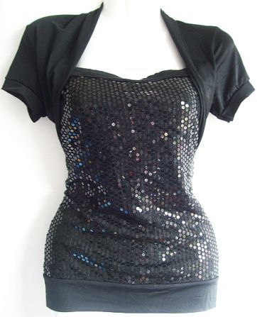 Click on the image to view or bid on the black sequined top