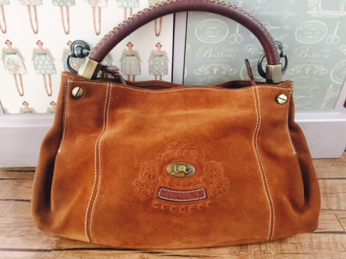 Handbags & Bags - Original Italy Made Genuine Leather Avorio Brown Chamois Leather Handbag was ...