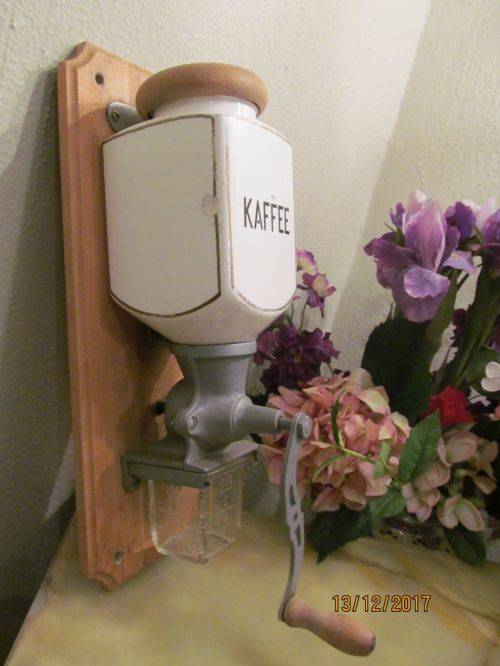 Appliances 1930's KAFFEE !! Vintage 1930's German Ceramic & Wood Wall