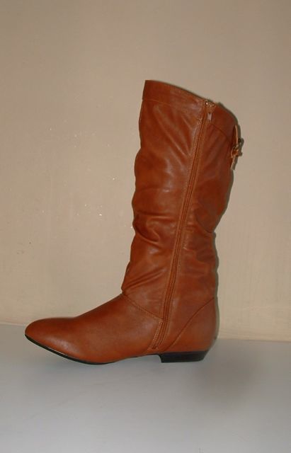 Brown ladies slouchy boots