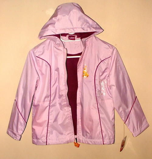 childrens girls rain jacket lined with hood