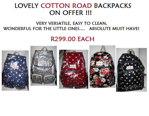 Cotton discount road backpacks