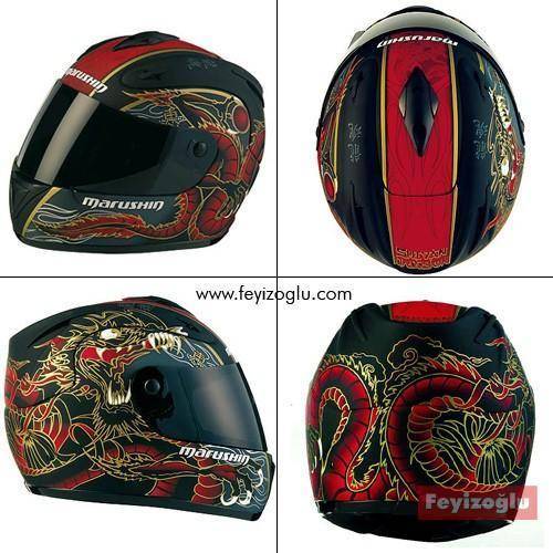 Helmets Marushin Shivan Dragon (matt) *SIZE LARGE* Motorcycle Road