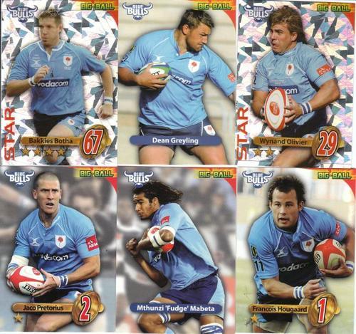 Rugby - ***BLUE BULLS***2010 BIG-BALL RUGBY TRADING CARDS***WITH 2 STAR ...