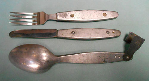Vintage Richards "Compactum" Military or Camping Utensils Set made in Sheffield, England.