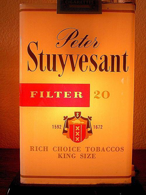 Advertising 1960's/70's PETER STUYVESANT CIGARETTES light sign, light