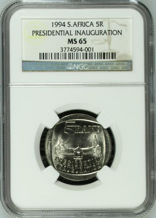 Inauguration R5 - 1994 Presidential Inauguration R5 Coin - MS65 NGC ...