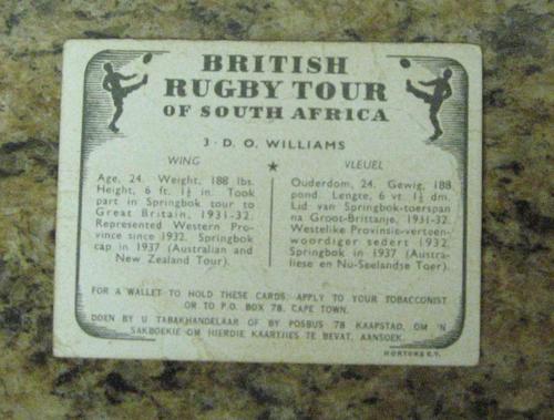 1938 british lions tour to south africa