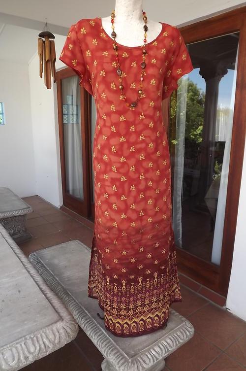 Casual Dresses Summer Dress In Brick Colour With Floral Pattern From Foschini In Size 1640 5150