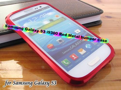 SAMSUNG S3 RED METAL BUMPER CASE