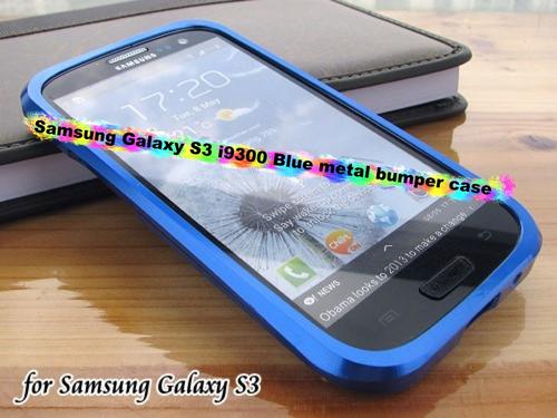 SAMSUNG S3 Blue METAL BUMPER CASE