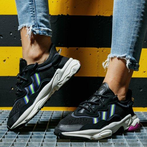 Sneakers adidas Women s OZWEEGO Core Black Solar Green Vivid