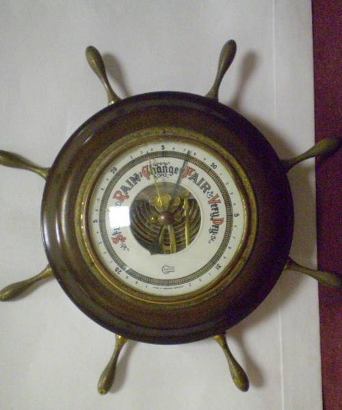 Barometers & Thermometers BARIGO SHIP'S WHEEL BAROMETER MADE IN