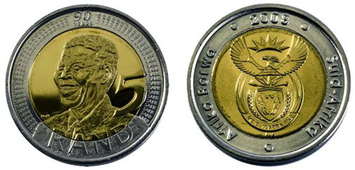 Nelson Mandela R5 Birthday Coin