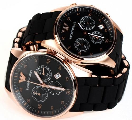 Men's Watches - Emporio Armani Gold-Tone Ladies Watch AR5906/ MENS AR5905  was sold for R1, on 15 Apr at 23:01 by BARGAIN DEPOT in Durban  (ID:63135261)