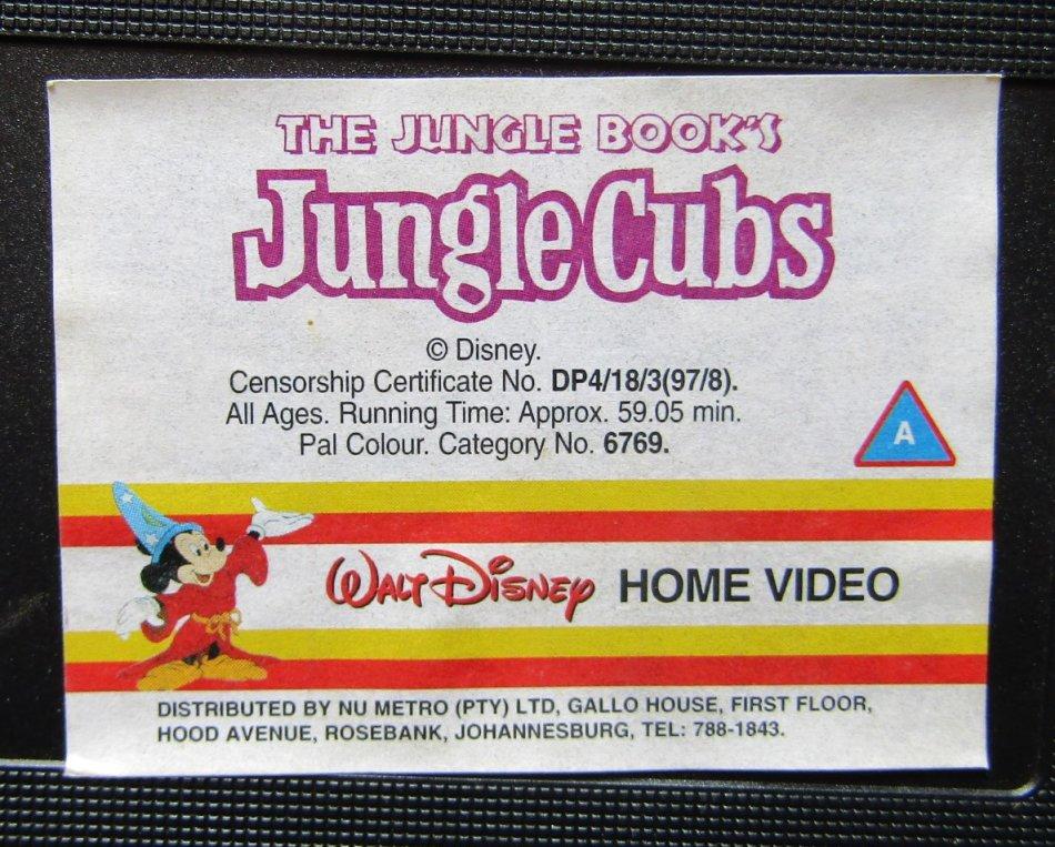 Movies - Jungle Cubs - Walt Disney - VHS Tape (1997) was listed for R20 ...