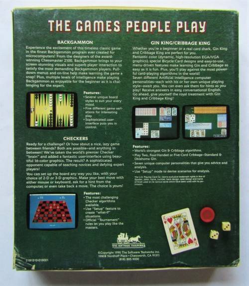 Vintage The Games People Play Big Box Floppy Disk PC Game (1990