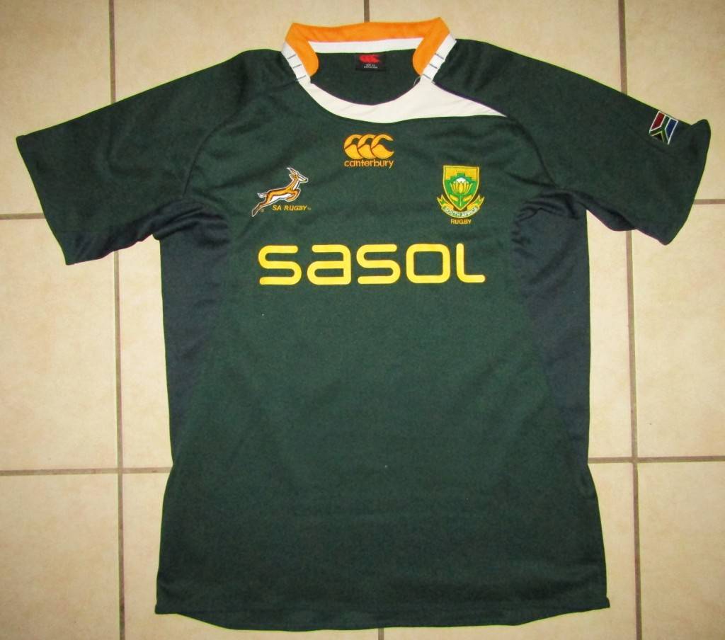Sporting Memorabilia Old Springbok Rugby Jersey XL Size was sold