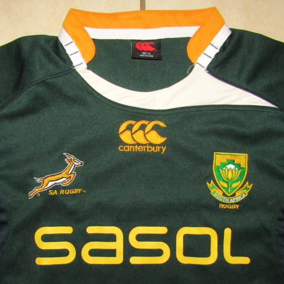 Sporting Memorabilia Old Springbok Rugby Jersey XL Size was sold