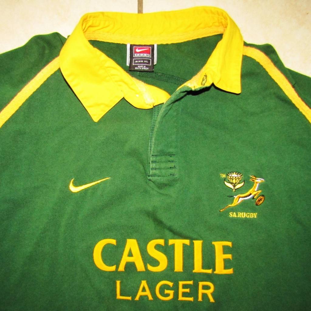 Sporting Memorabilia Old Nike Long Sleeve Springbok Rugby Jersey XL