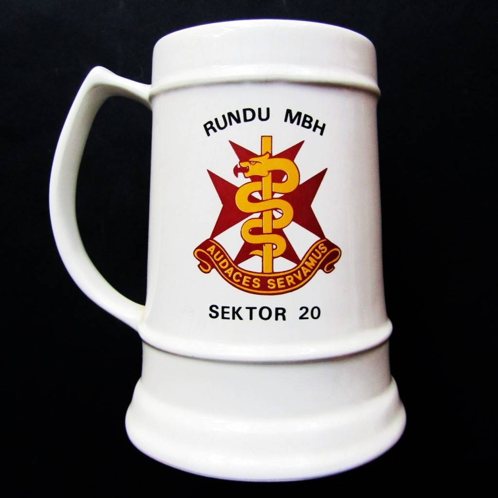 Mugs SADF Medics Sektor 20 Rundu Beer Mug was sold for R170.00 on 24