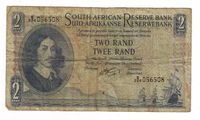 Other South African Bank Notes - OLD SOUTH AFRICAN 2 RAND BANK NOTE was