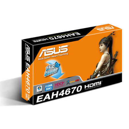 Asus Radeon 4670 HD4670 EAH4670 EAH HD DDR3 DDR 3 512MB 512 MB graphics video card