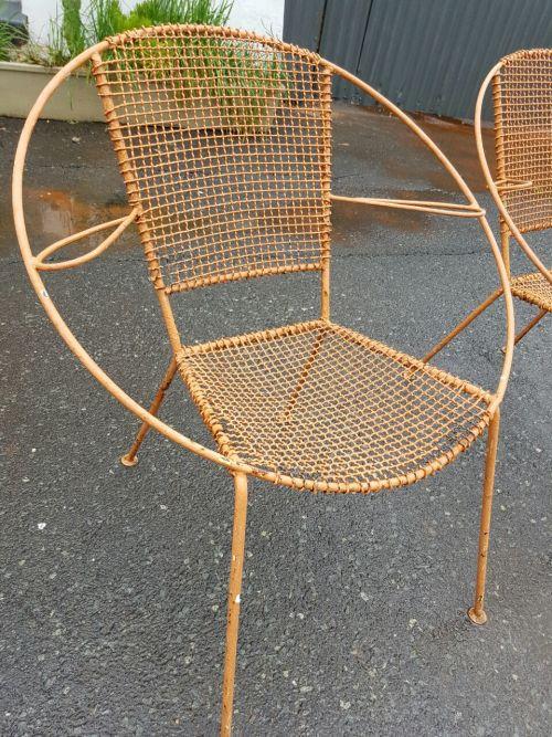 Old fashioned store wire garden furniture