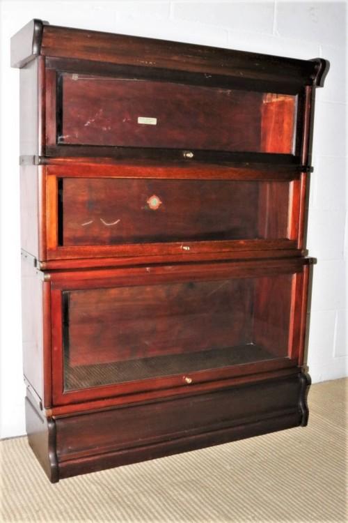 Bookcases A Superb Antique Globe Wernicke Mahogany 3 Section