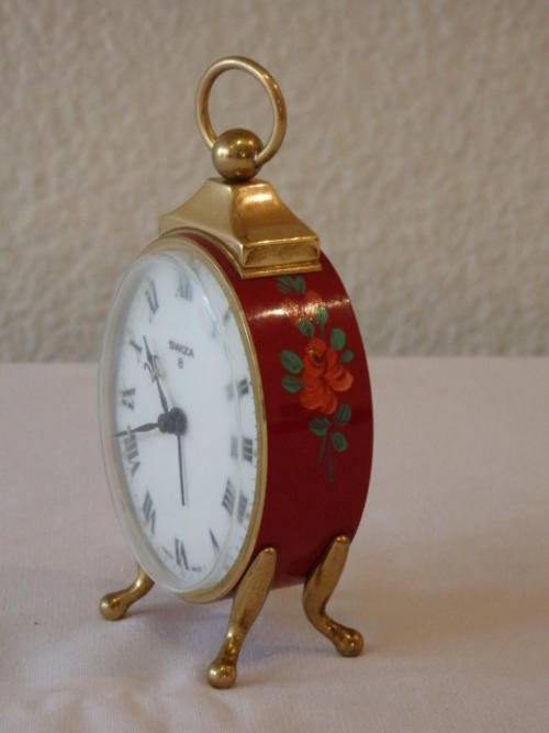 Alarm & Travel Clocks A STUNNING SWISS MADE VINTAGE SWIZA 8