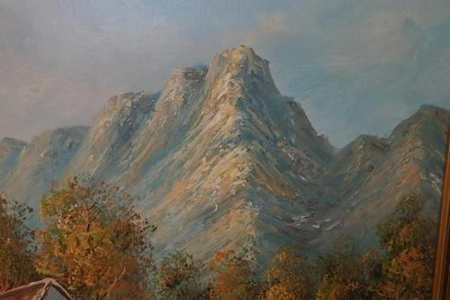 Oils - AN EXQUISITE ORIGINAL LANDSCAPE OIL ON BOARD PAINTING BY WELL ...