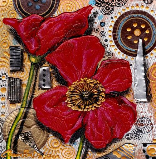 poppy painting Original Painting by south african artist, Cherie Roe Dirksen  