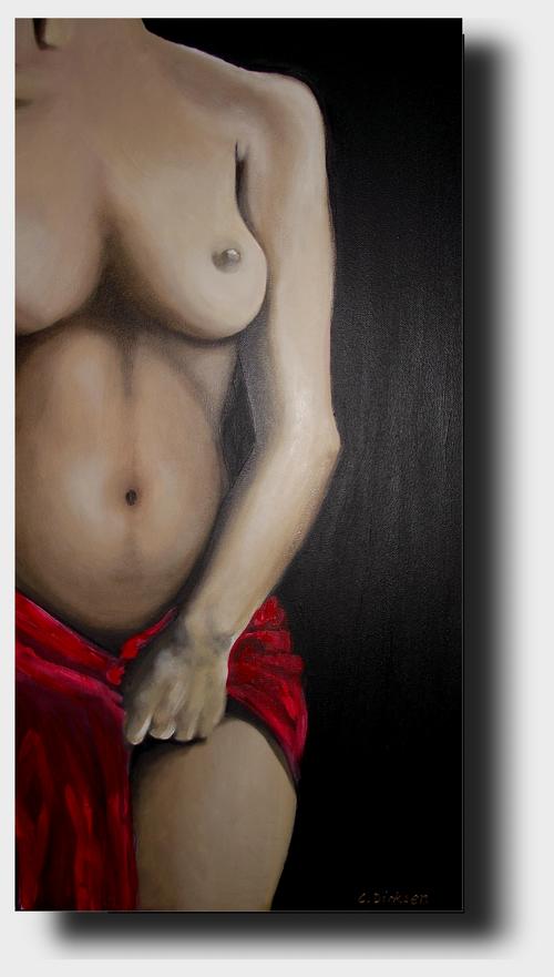 Nude in Red by Cherie Dirksen - original painting